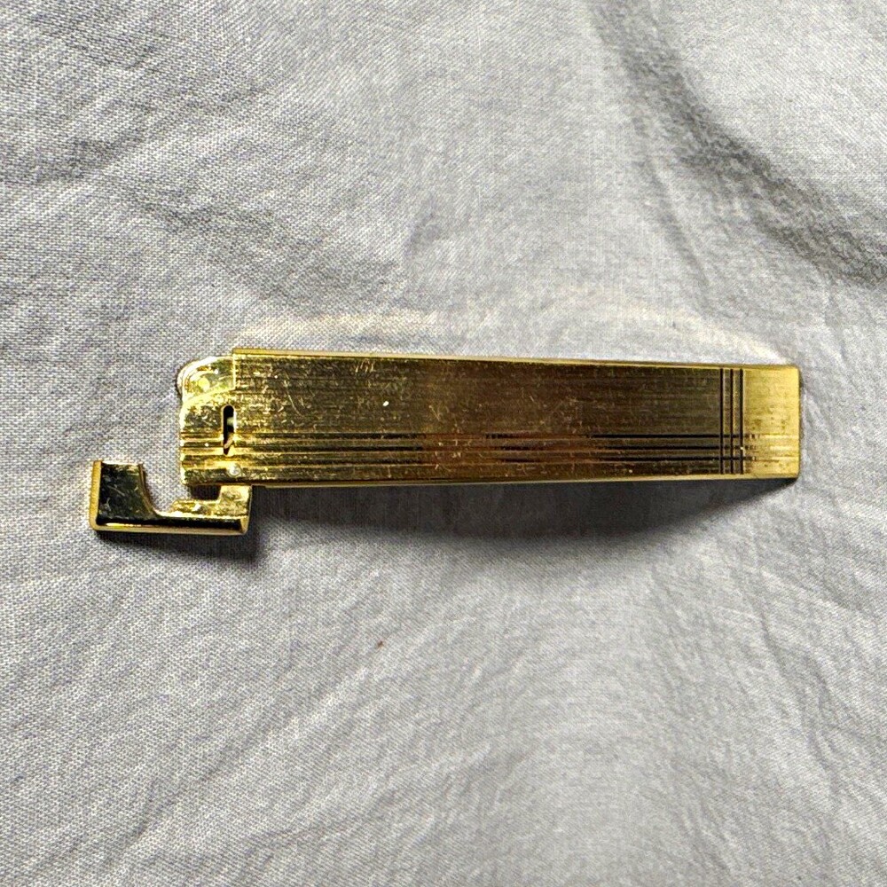 Vintage Colibri Gold-Tone Slim Pocket Lighter - Sparks Well - Great Condition